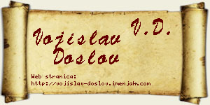 Vojislav Došlov vizit kartica